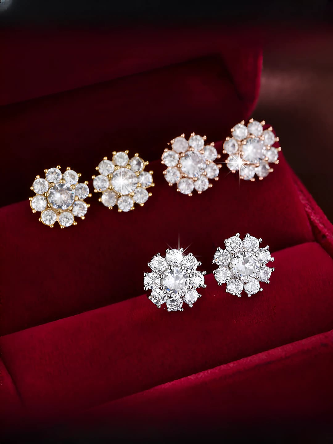 Ayollar uchun koreys uslubidagi gullar naqshli, oddiy va shirin ko'rinishdagi kulolardan yasalgan earings