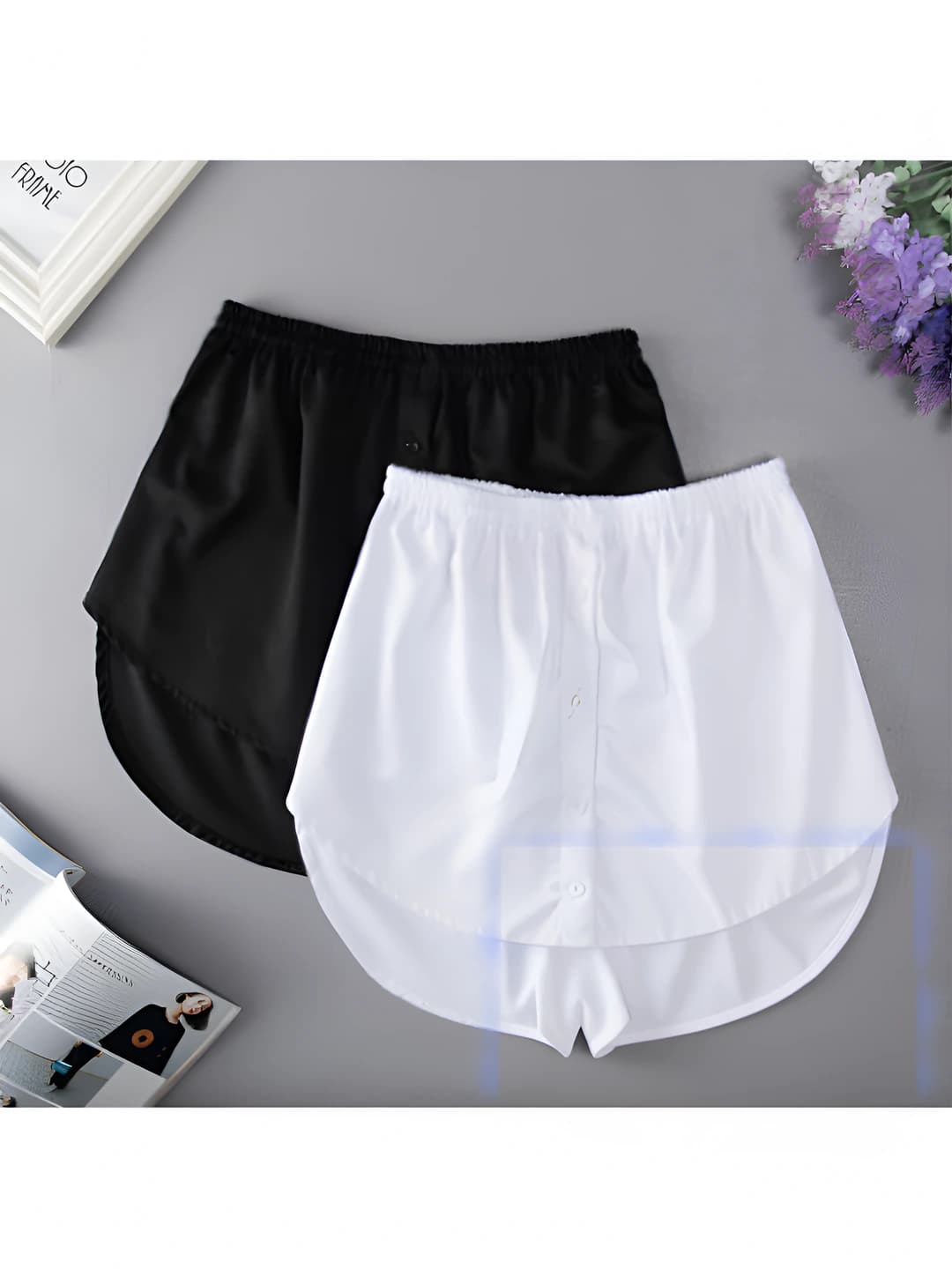 Women's casual short A-line skirt for summer 2026, 95% cotton, irregular design