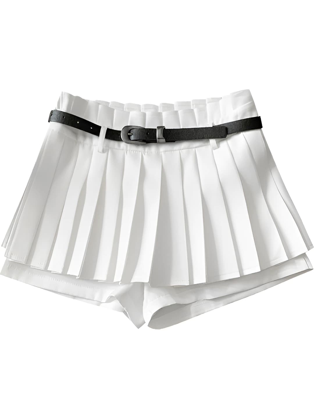White dress + black belt
