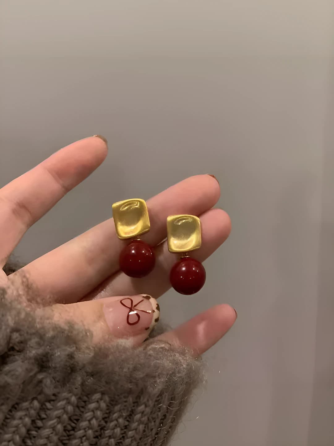 Ayollar uchun retro uslubdagi kvadrat shakldagi perla osma quloqchoqlar, 925 kumush tikanli, yengil luks dizayn elementi