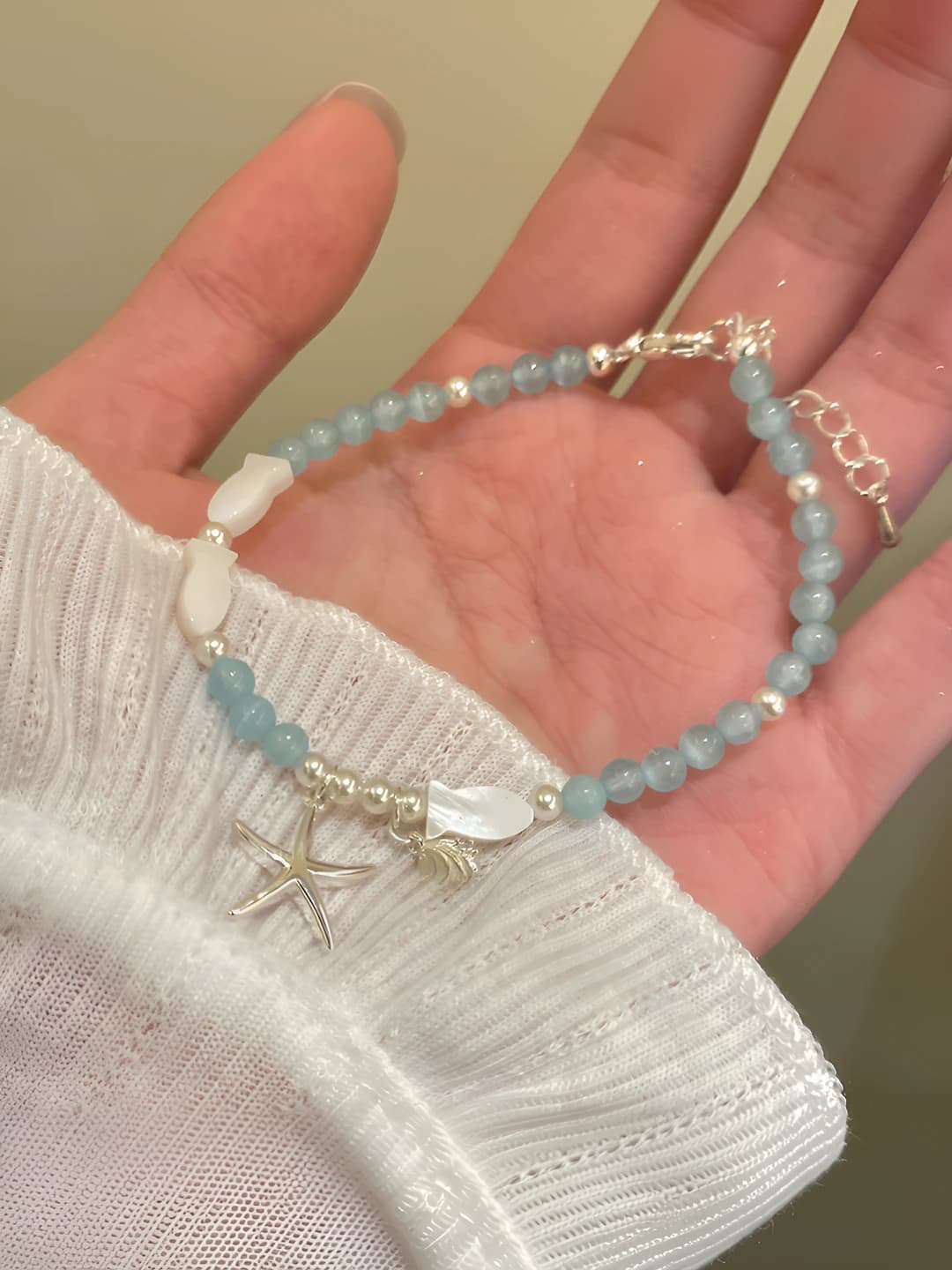 Starfish fish pavé bracelet