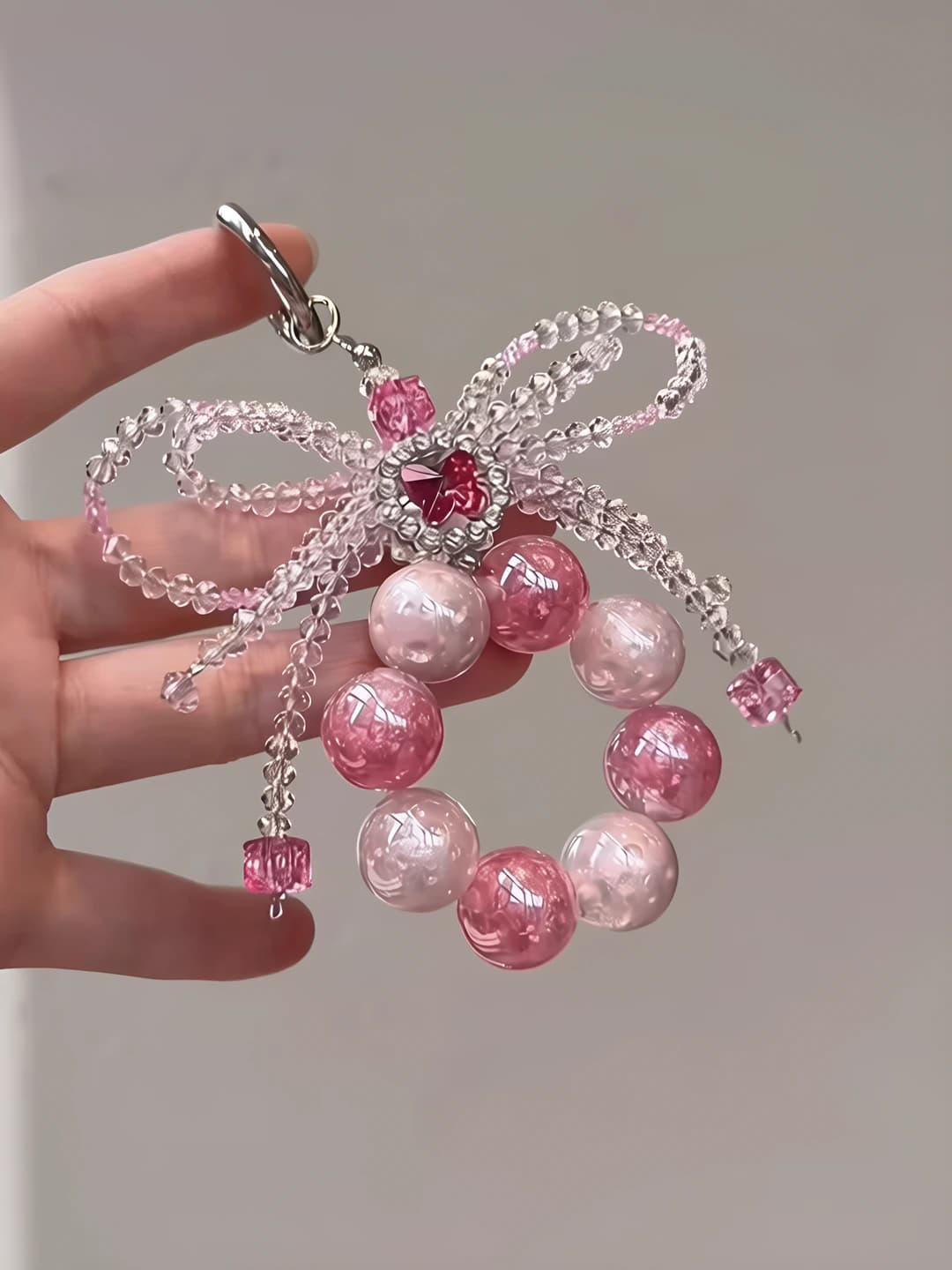 Pink bow charm