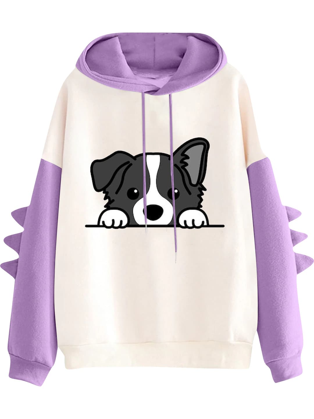 Little black dog purple