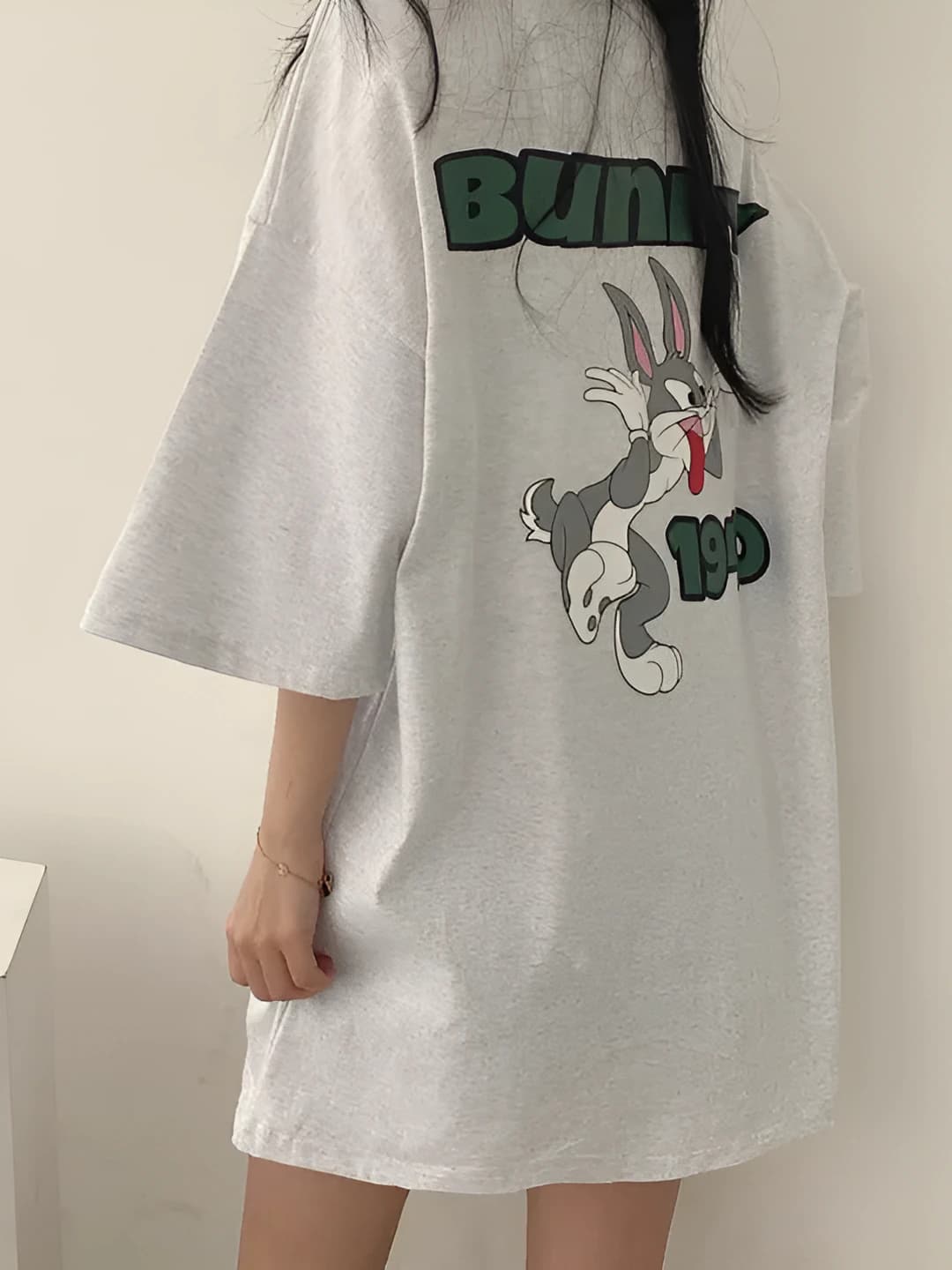 Women's Korean style short sleeve loose fit slimming 2026 summer t-shirt