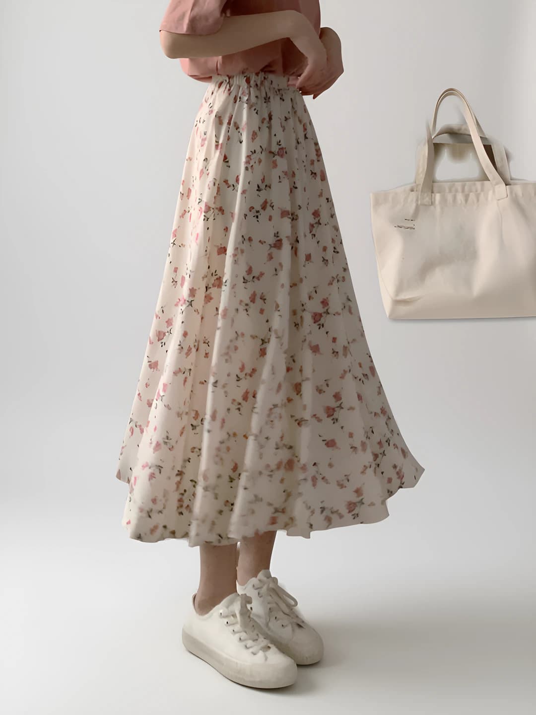Women's A-line floral printed slimming skirt for summer 2026