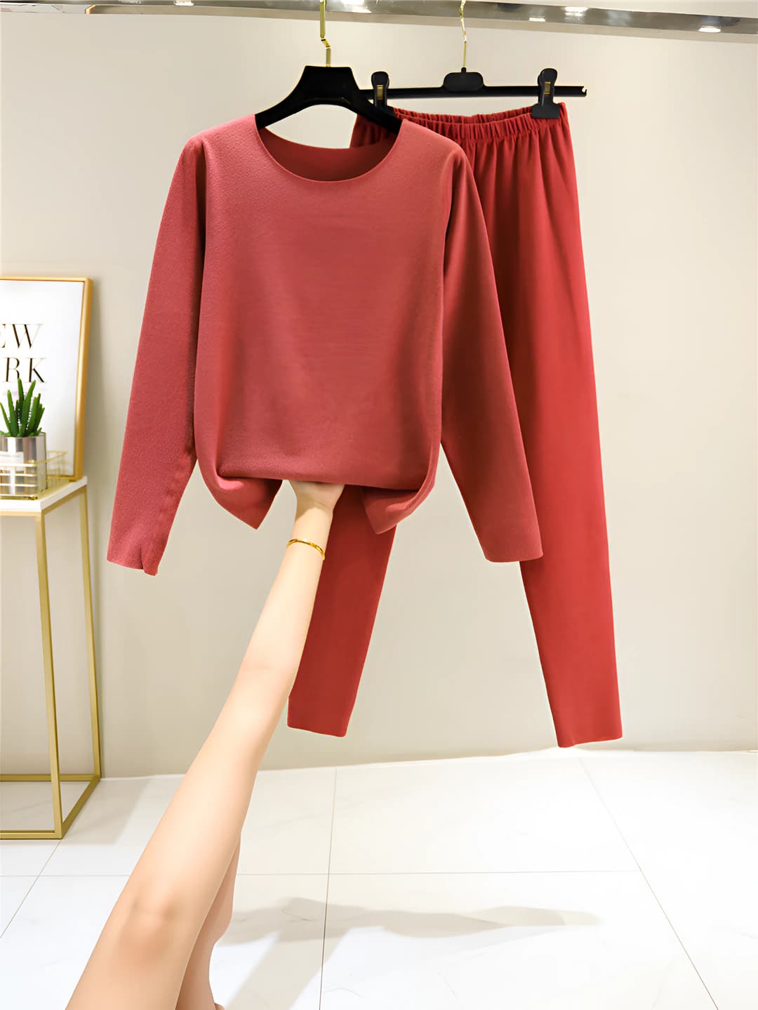 Brick red set