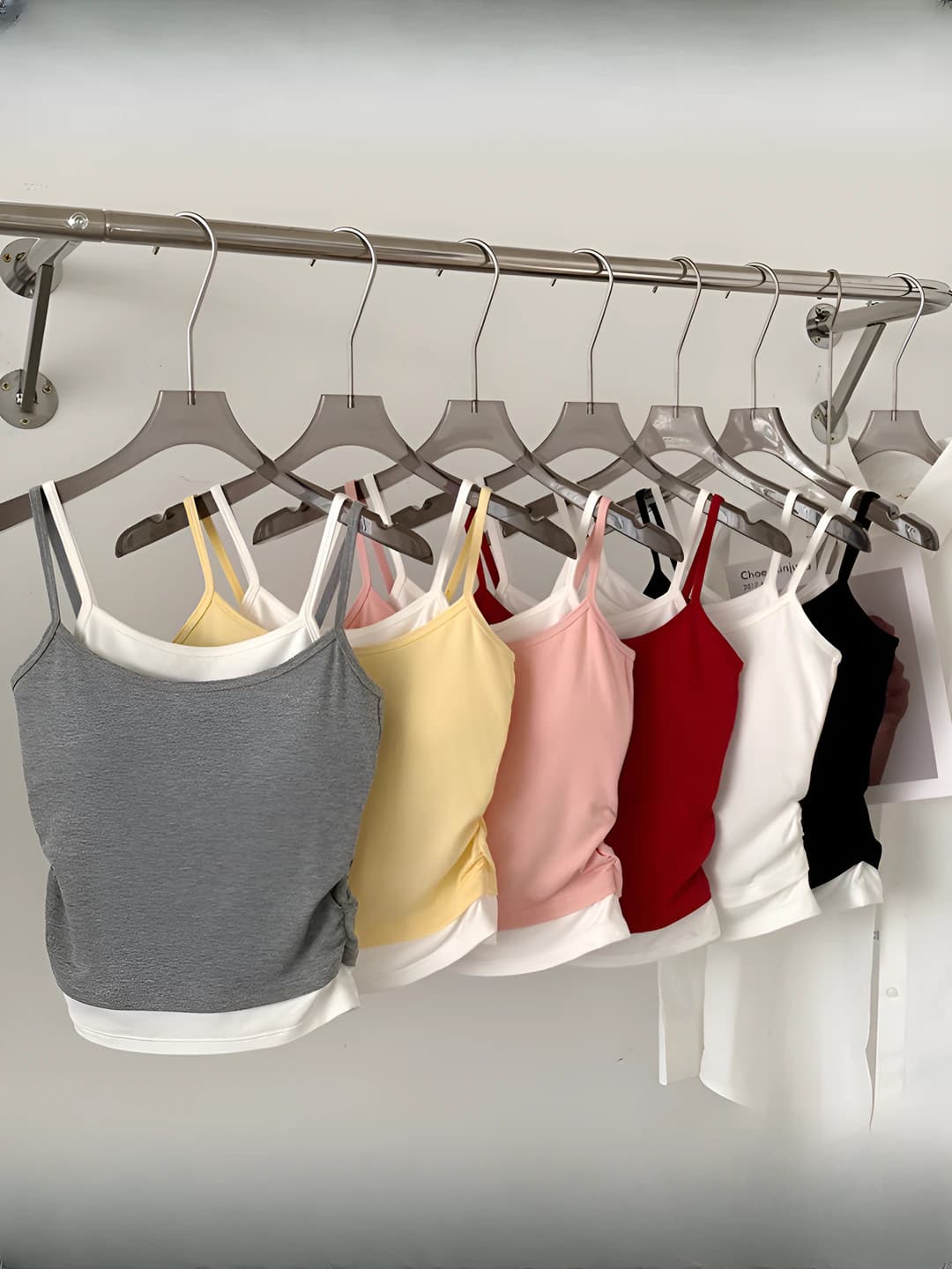 Women's tank top: cotton, slim fit, crew neck, all-season, underwear