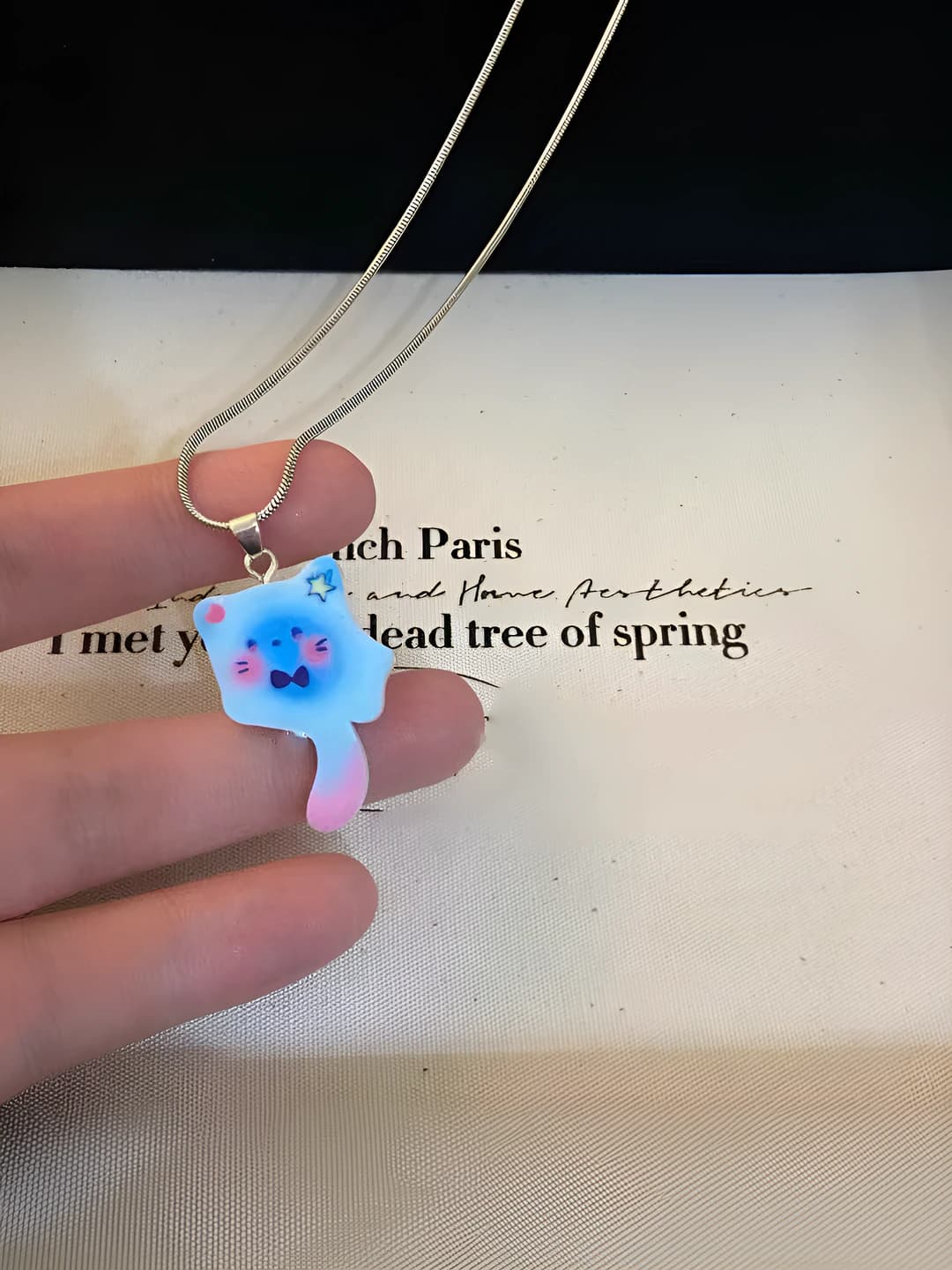 Kids cat necklace