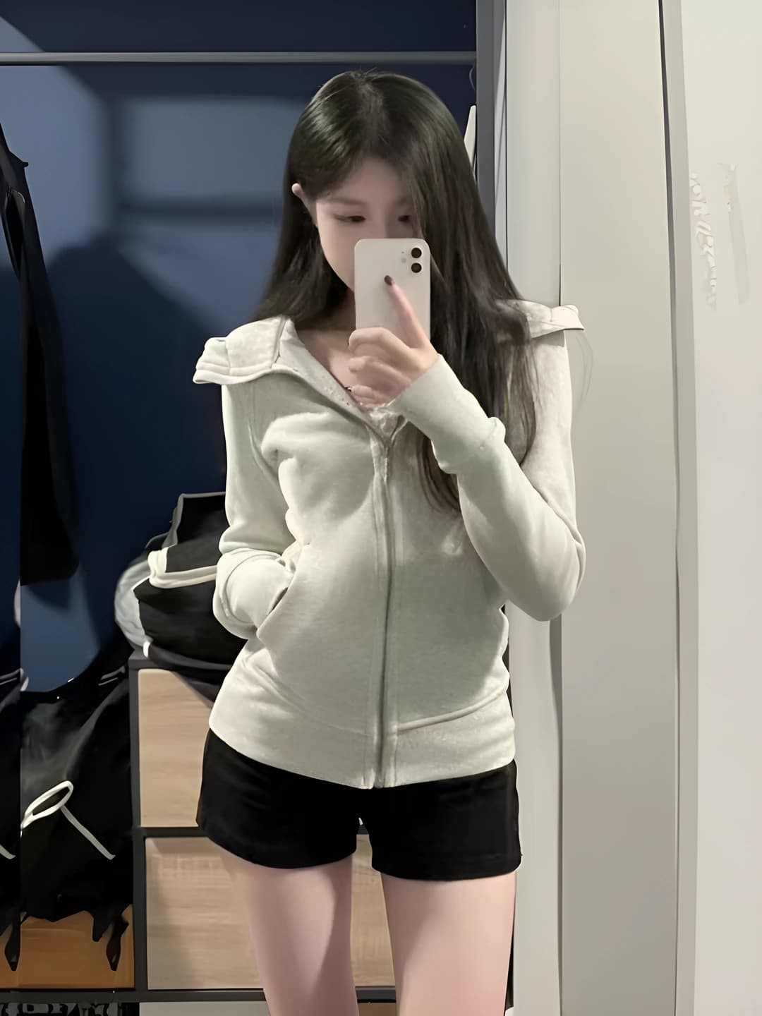 White and Gray Fleece