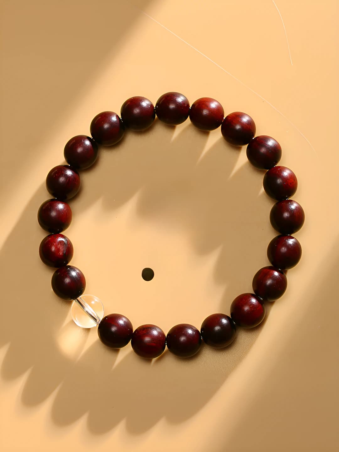 Natural sandalwood bracelet for couples, retro style, hand accessory