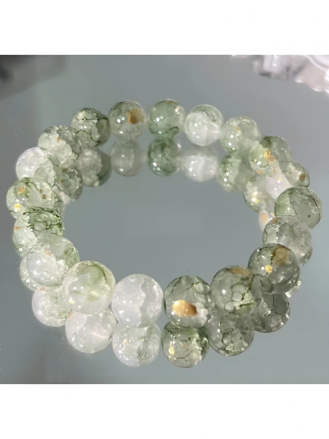 M761 Green glass bracelet