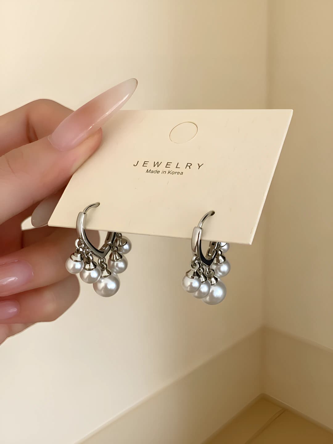 Silver tassel earrings