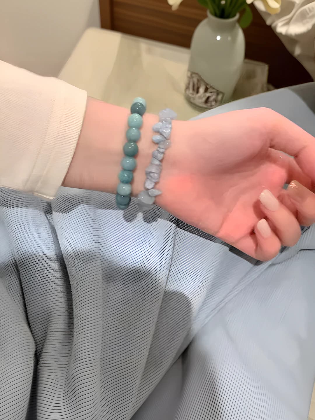 Ice blue bracelet 2 pcs