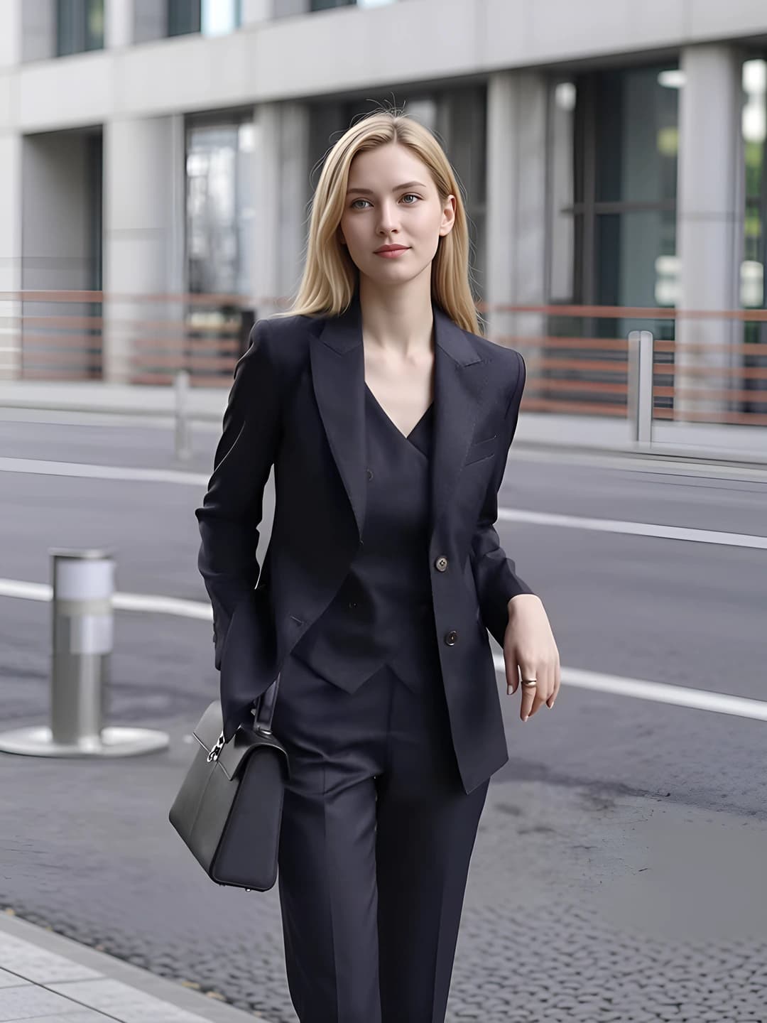 Navy long-sleeve suit + pants