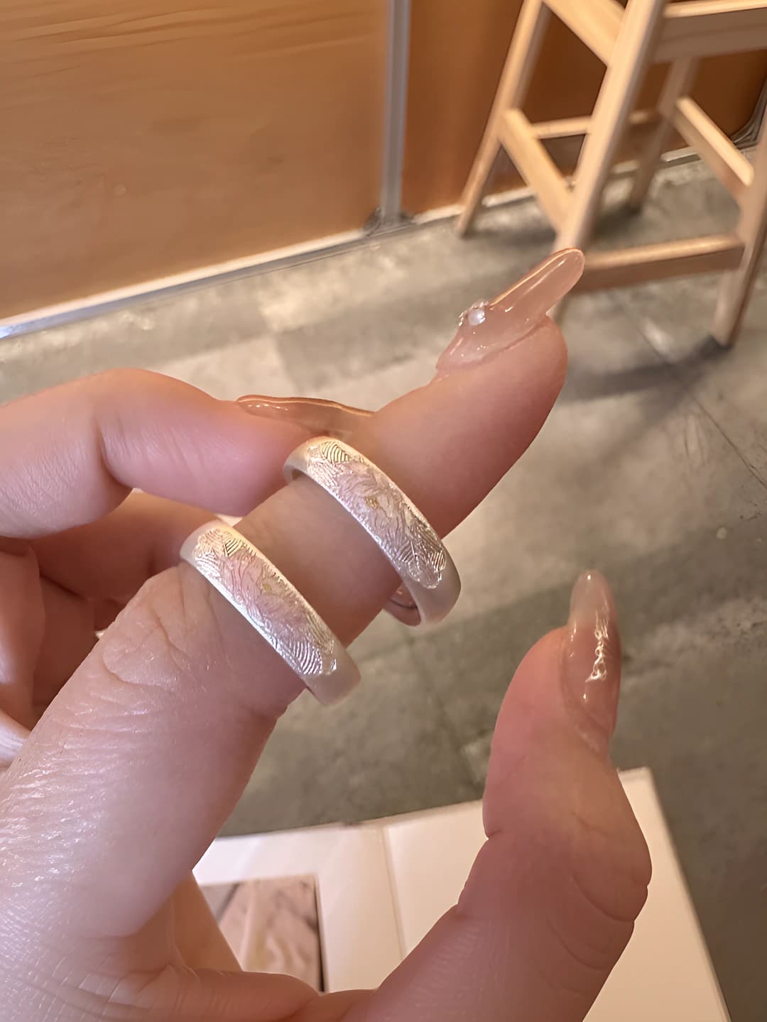 Lotus enamel ring