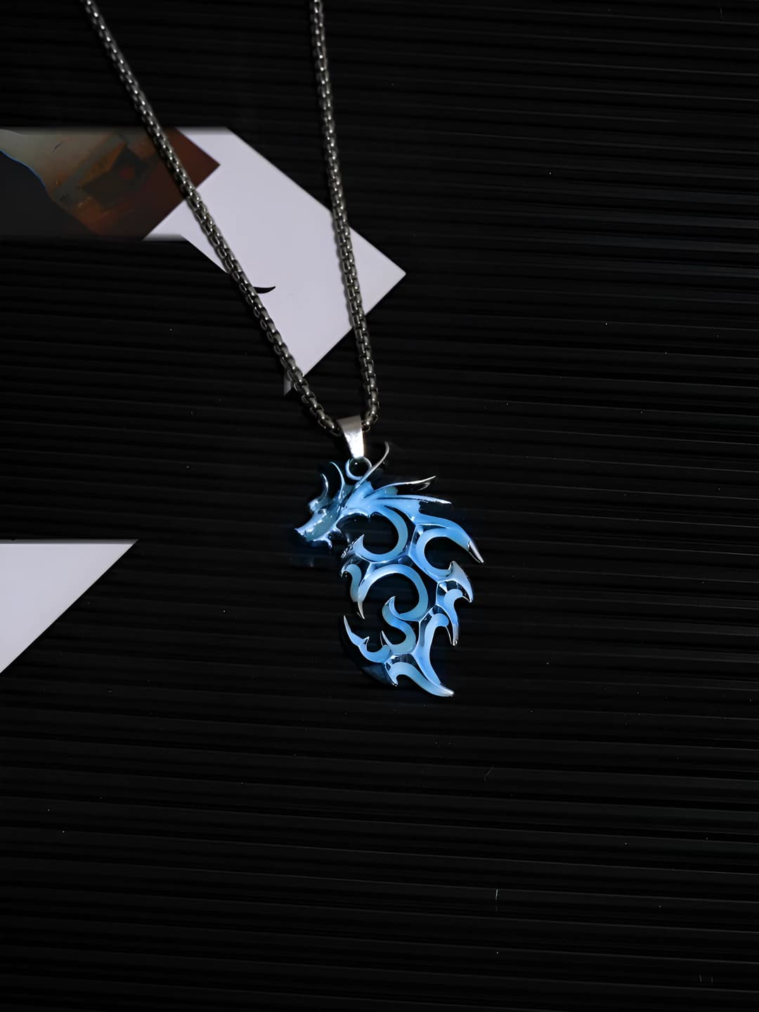 Blue flame necklace