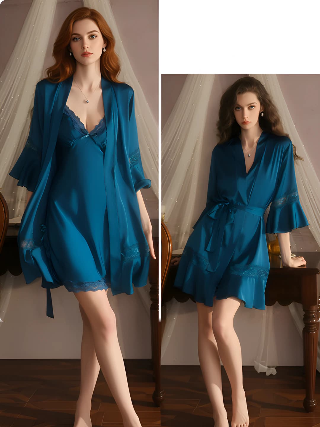 Teal (robe+belt)