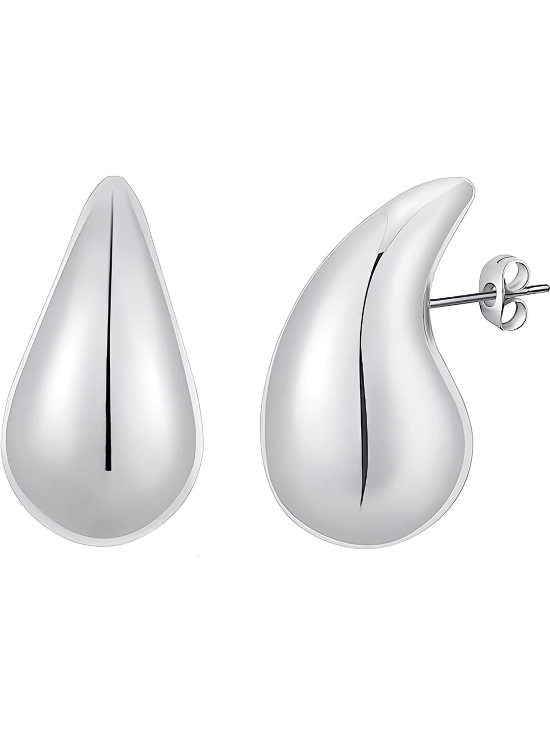 Medium silver drop earrings (18*30mm)