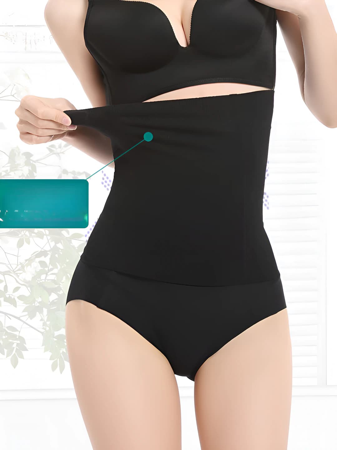 Women's seamless tummy control bodice, all-season, 70%–80% nylon