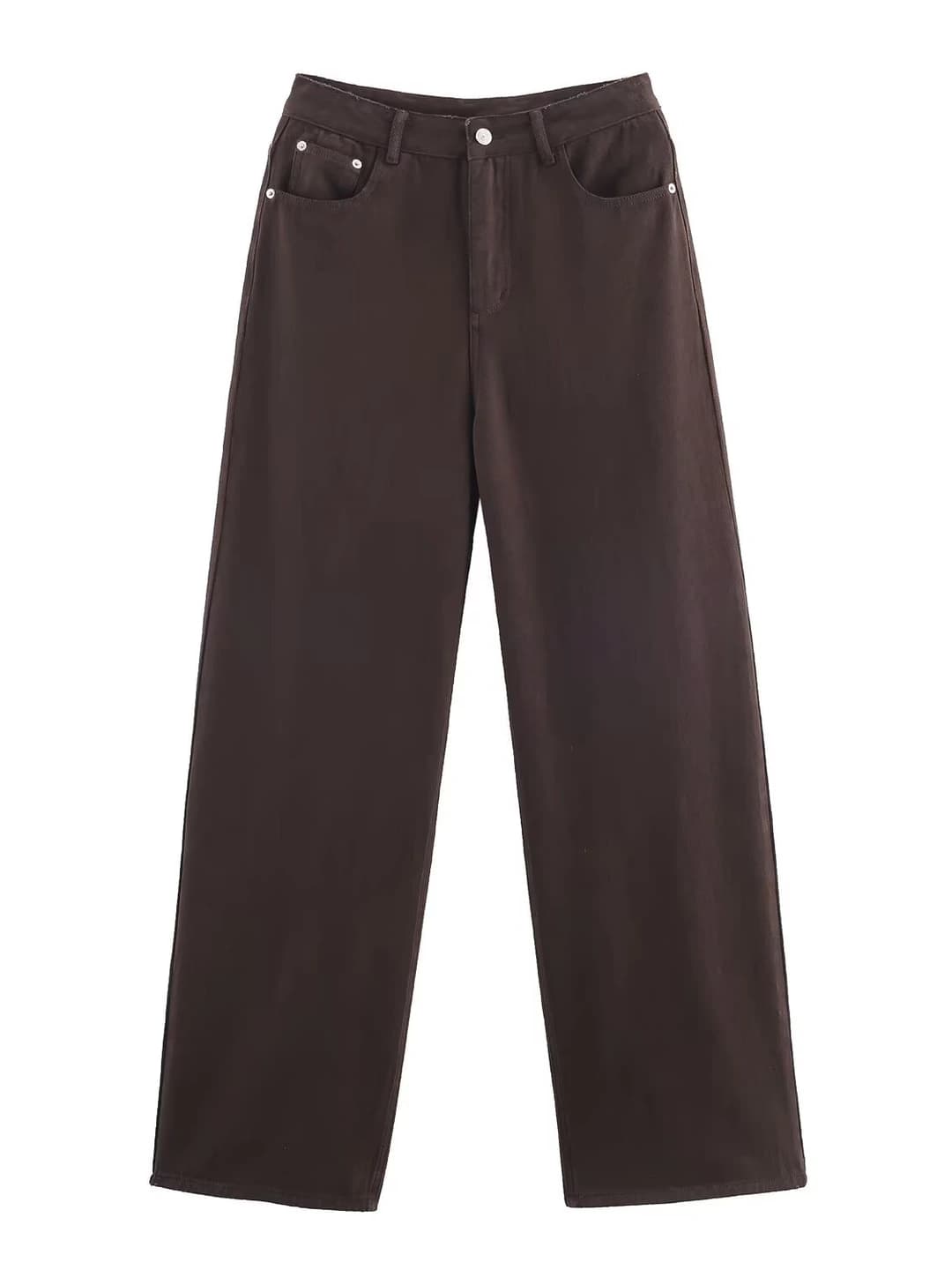 Ayollar uchun 2026 yil keng va klesh jinsi shimlar, baland bel, uzun shim, bo'sh (oversize) fit, bir rangli, jinsi mato