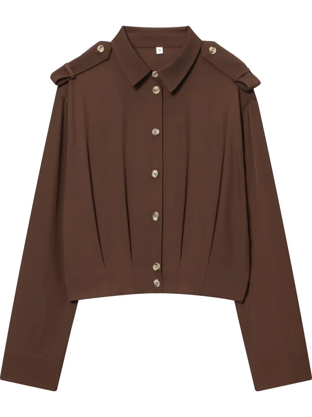 Women's long sleeve shirt for autumn 2026, with zip and lapel collar, non-iron fabric