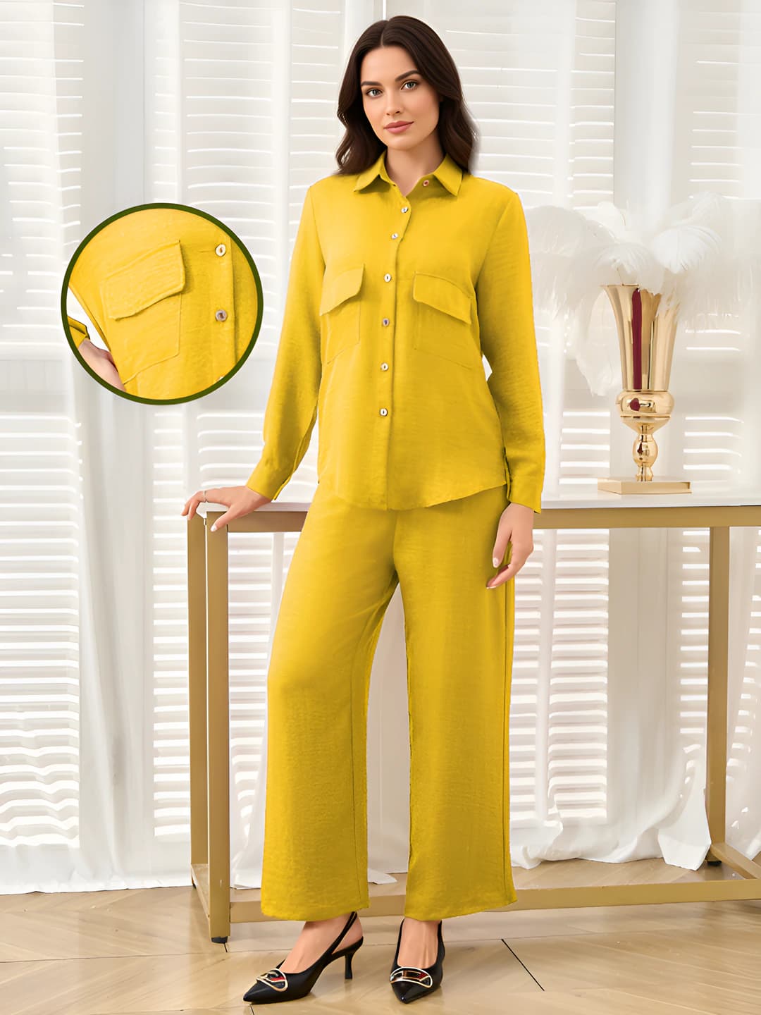 Bright yellow