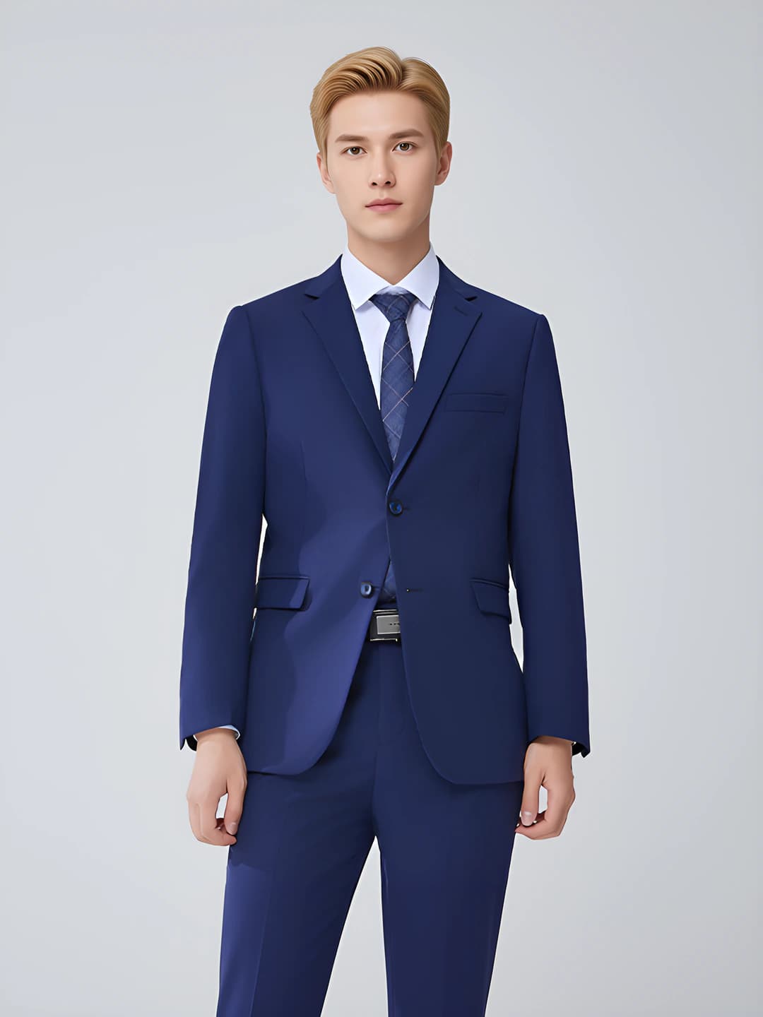 Royal blue men's suit
