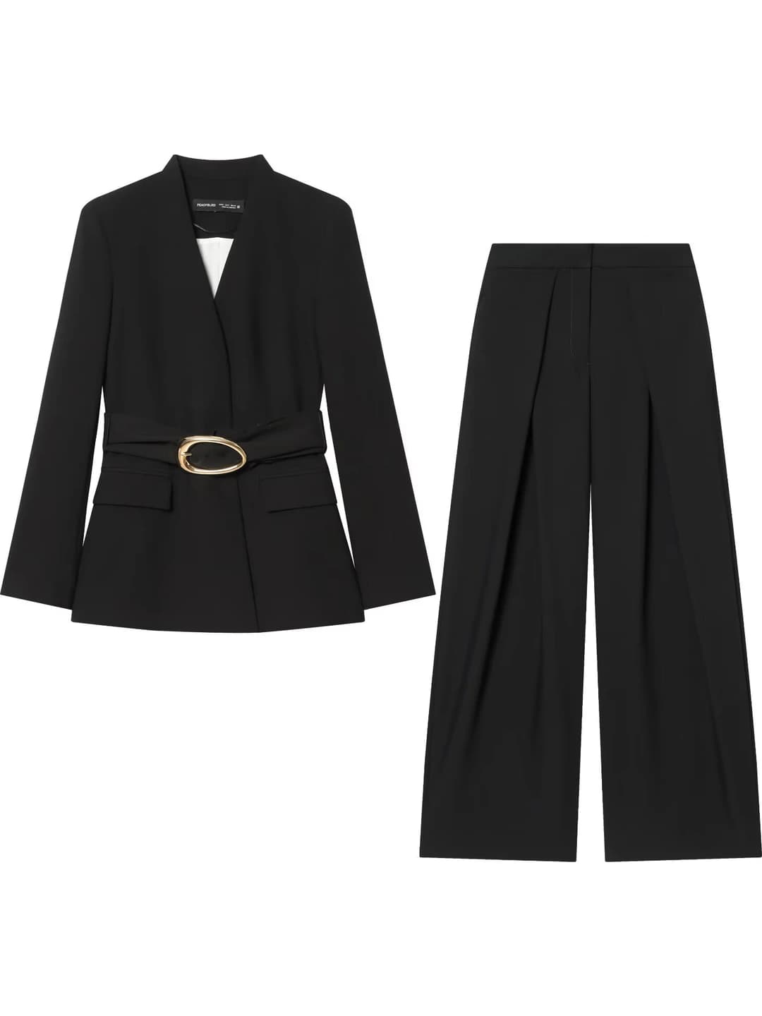 Women's suit with trousers 2026: solid colour, casual, long sleeve set