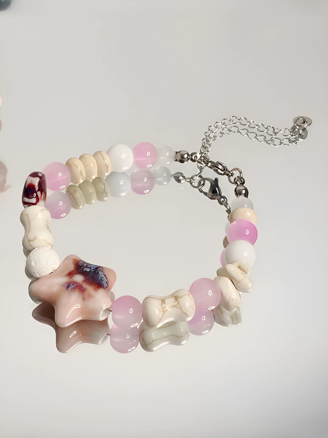 Pink starfish bracelet