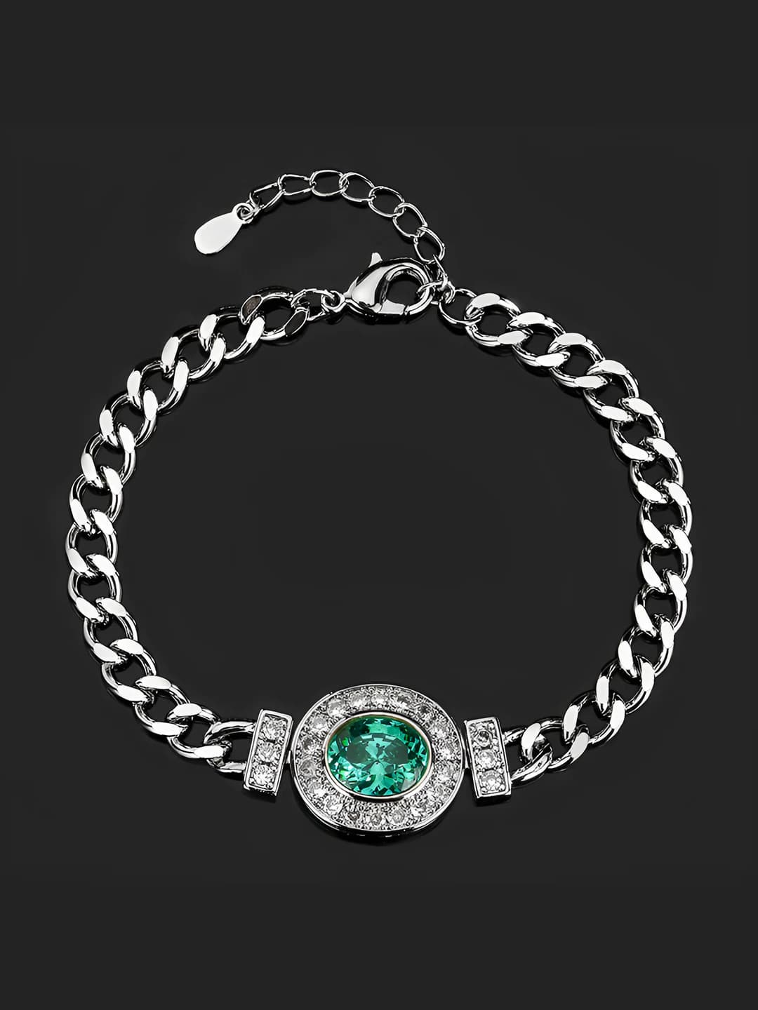 White gold paraiba bracelet