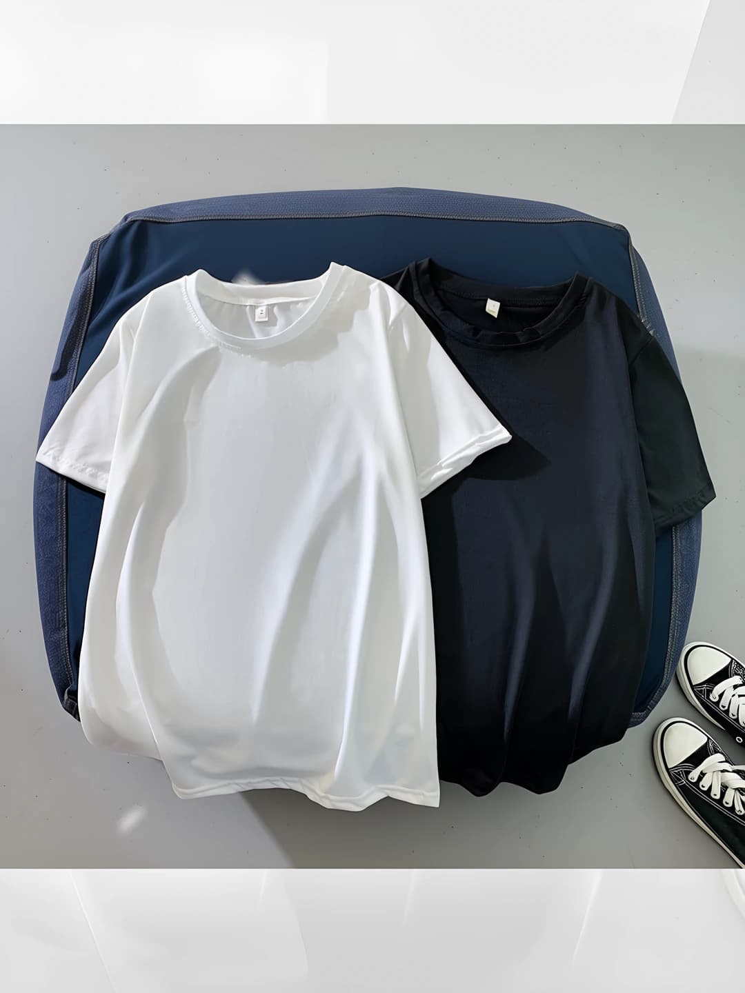 Women's 2026 Korean style solid colour printed crew neck short sleeve t-shirt