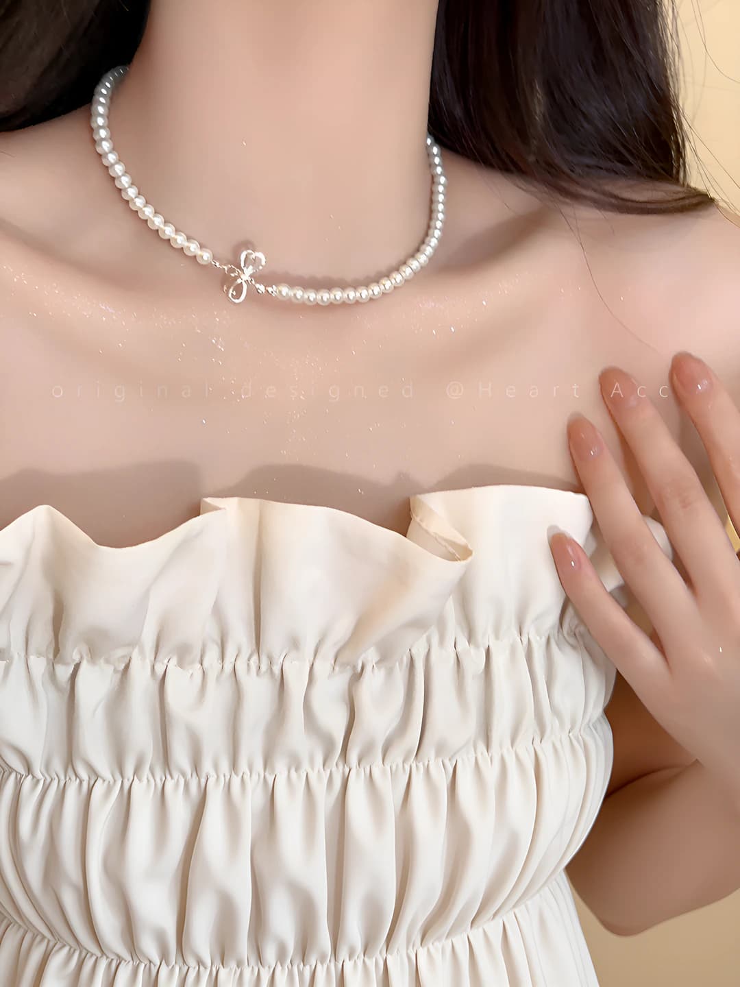 X1356 Silver~Beaded