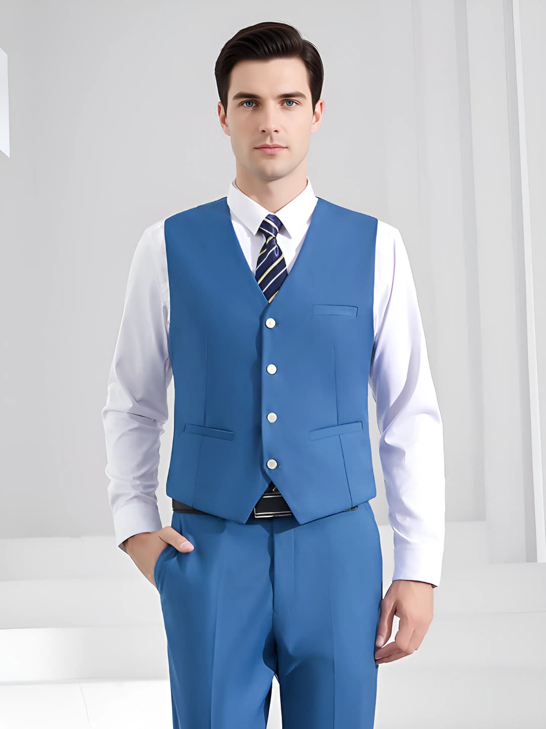 Men's blue vest