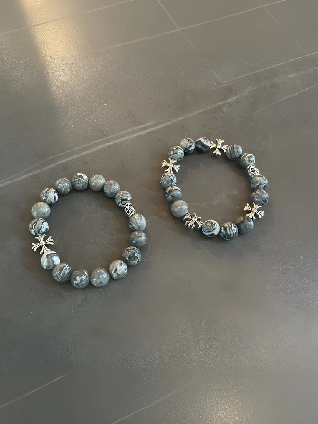 Men's bracelet, Asian style, mixed materials, handmade, unique design, hip-hop and street style, couple accessory
