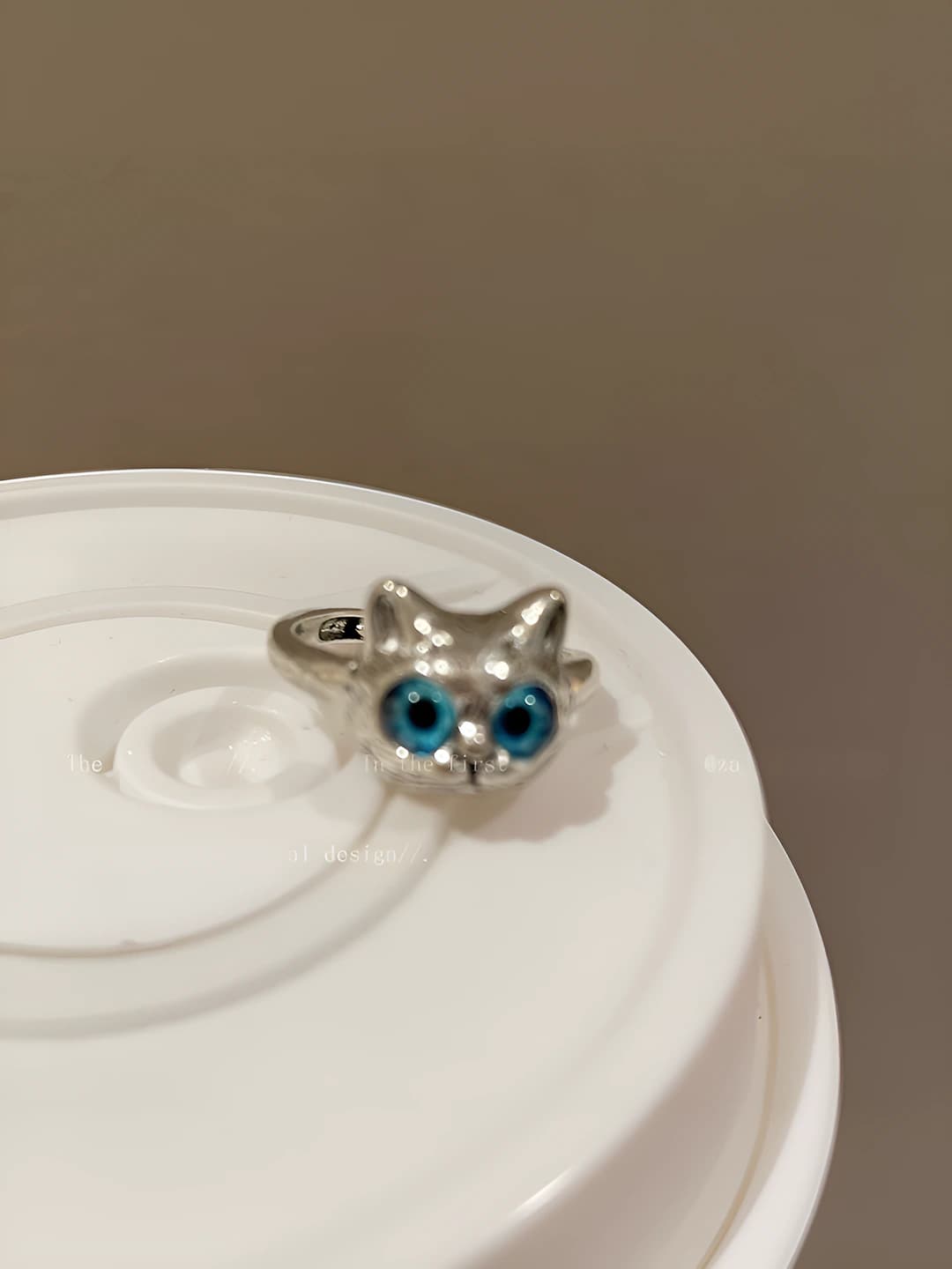 M545 Silver owl ring