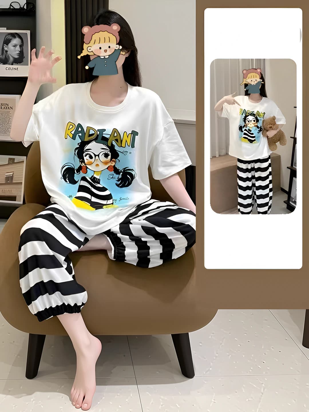 JFDC Black Striped Girl