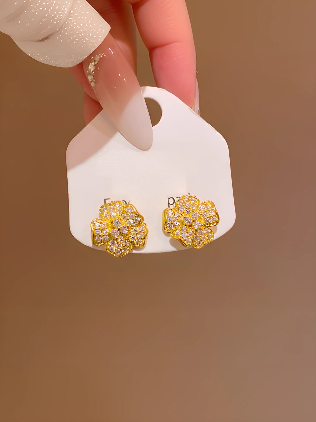 Women's 2026 zircon flower earrings, 925 silver post, premium style