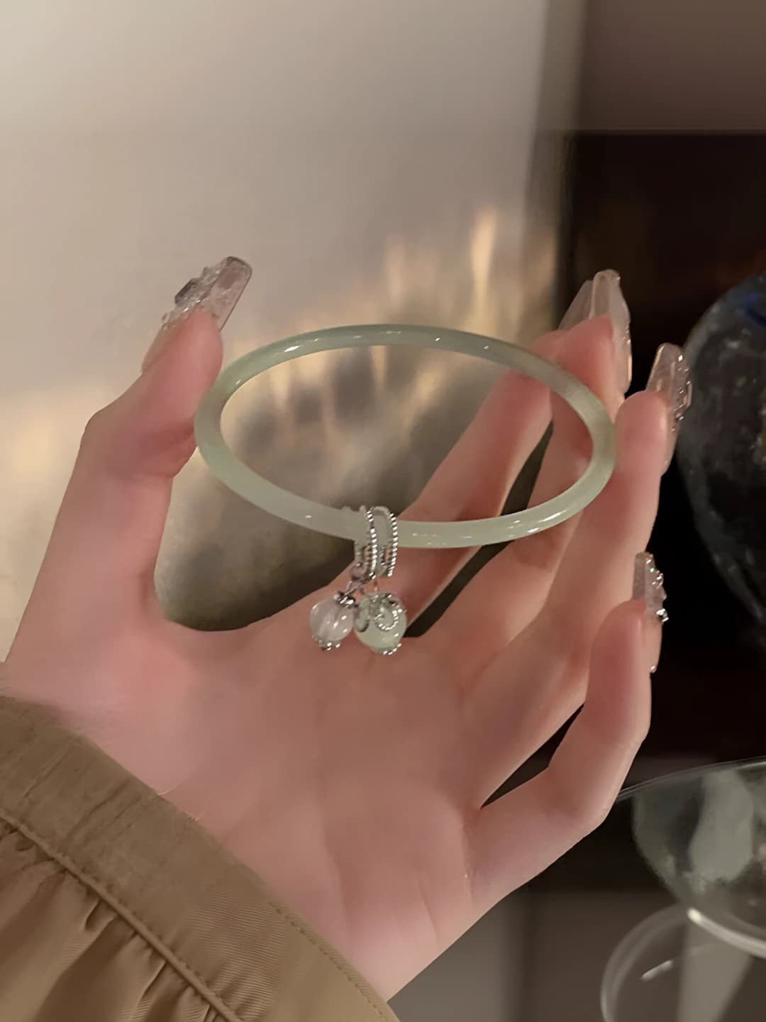 M353, green circle bracelet