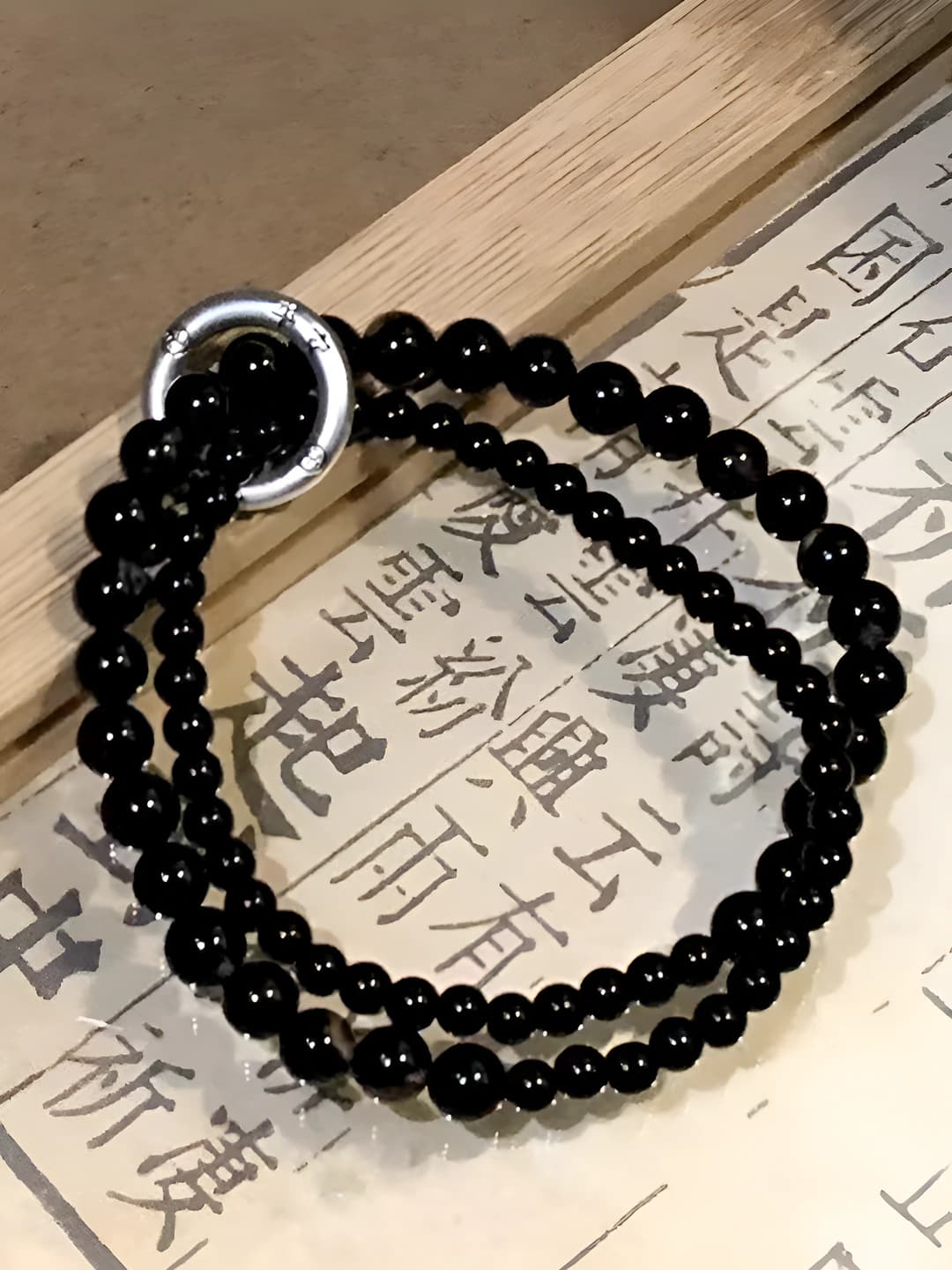 Black double bracelet