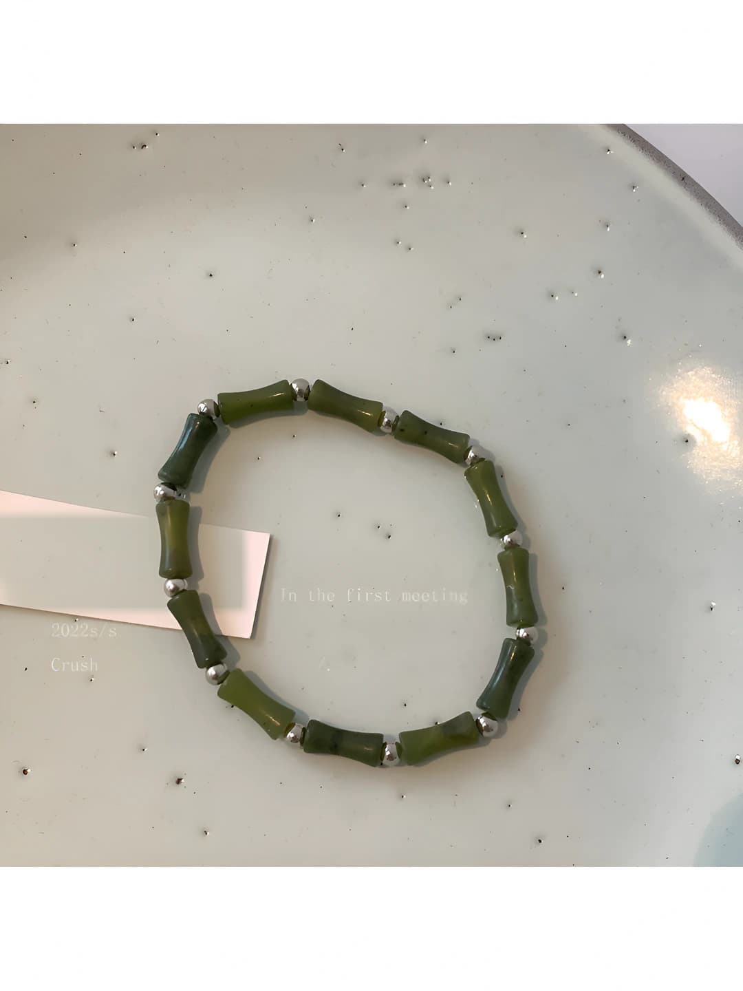Bamboo-shaped silver beads