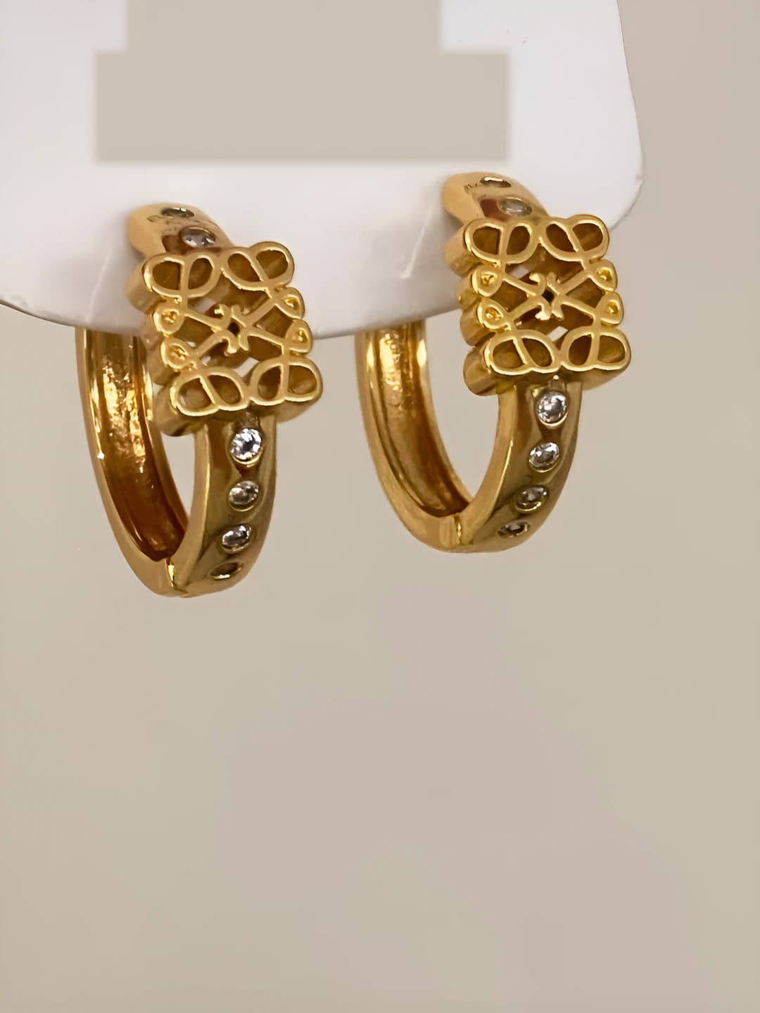 Gold earrings