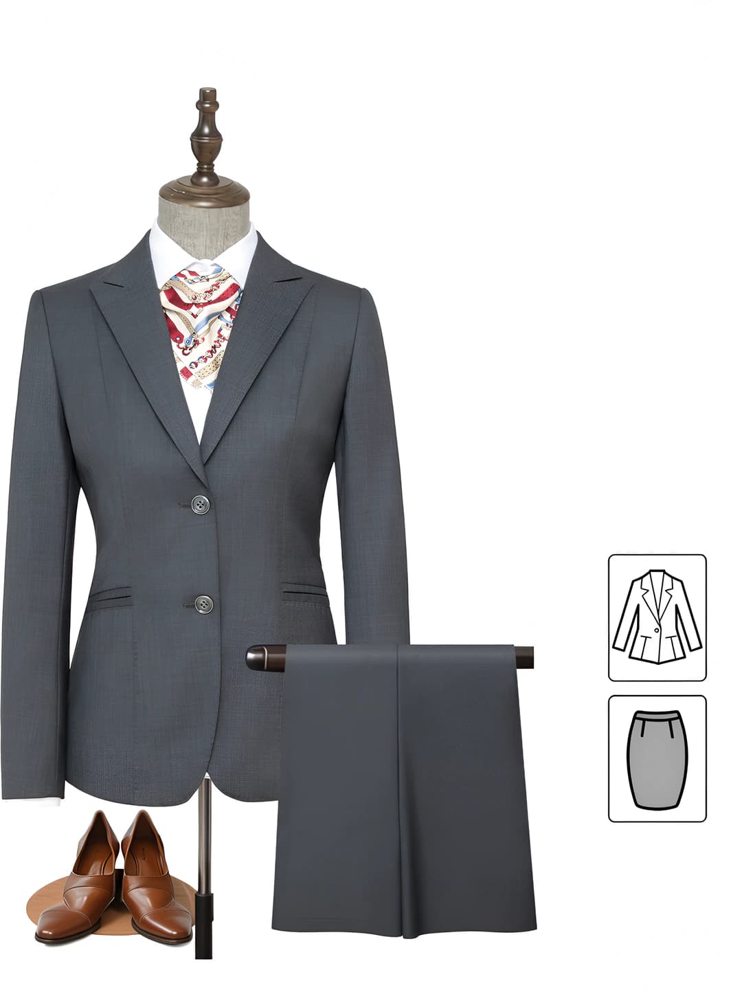 Gray [70% jun] (no back slit) - suit