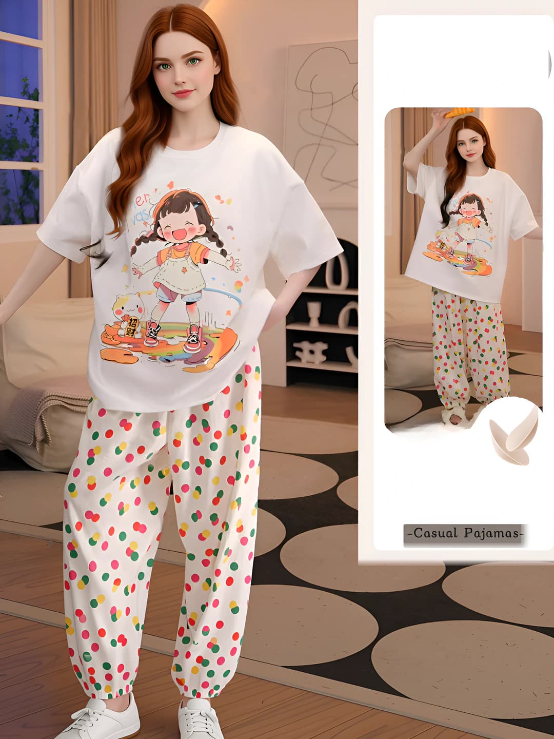 2107 Polka Dot Girl (with breast pads)