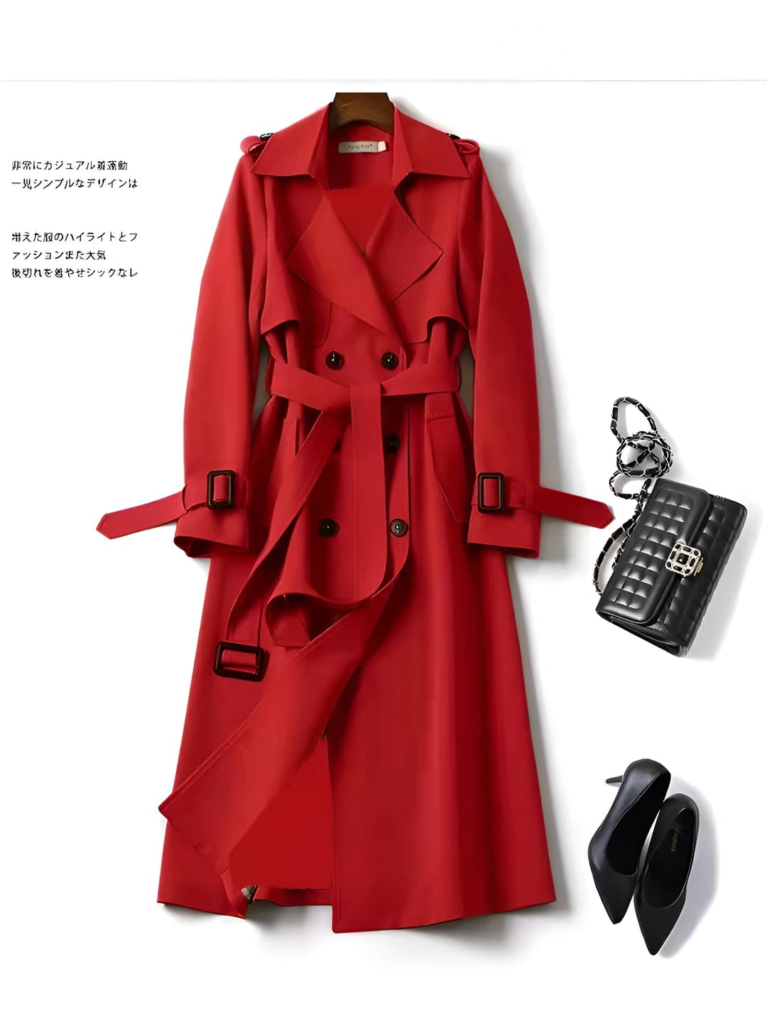Red, solid lining