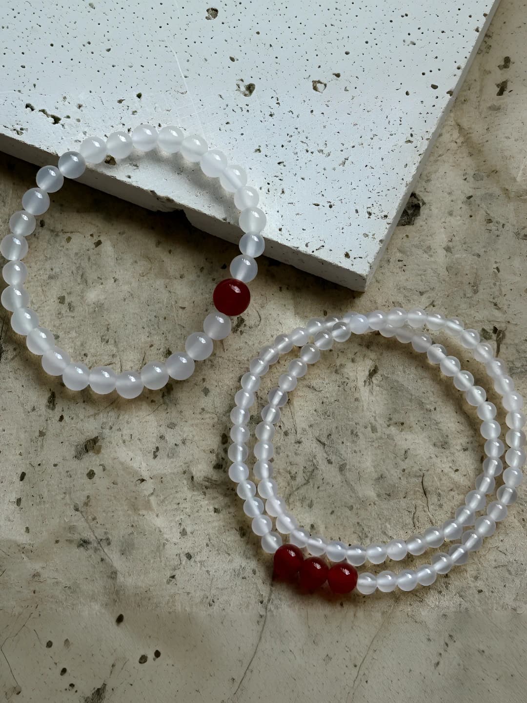 Women's new Chinese style bracelet made of glass and glaze with multiple rings