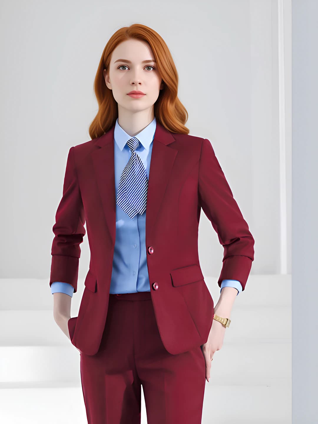 Bordo kostyum ayollar uchun