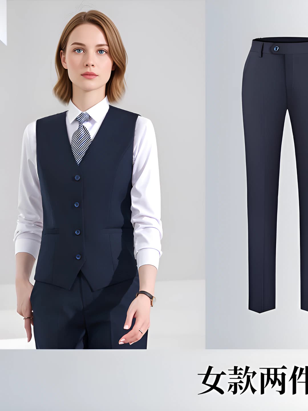Navy + Trousers