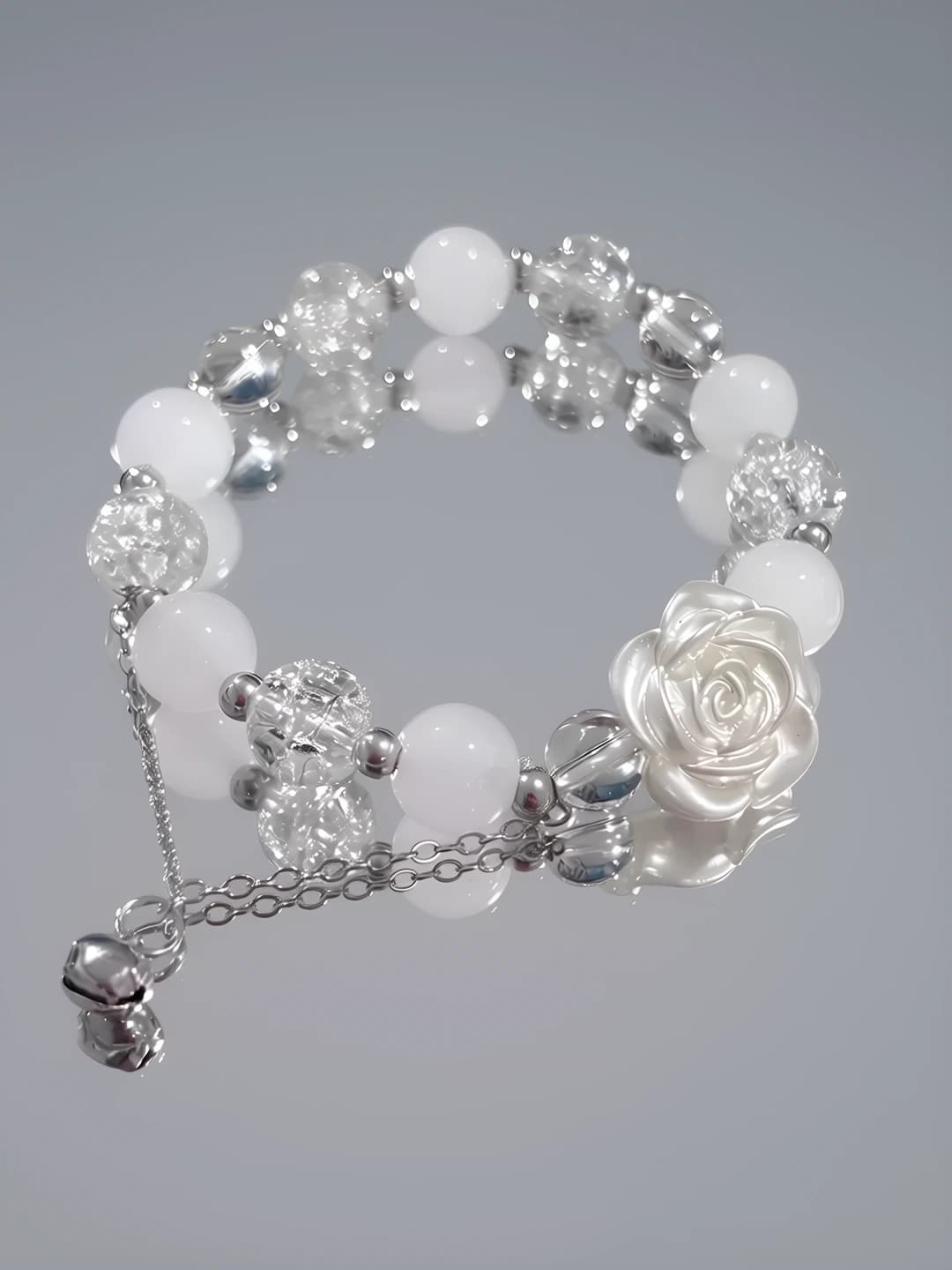 White moon camellia bracelet