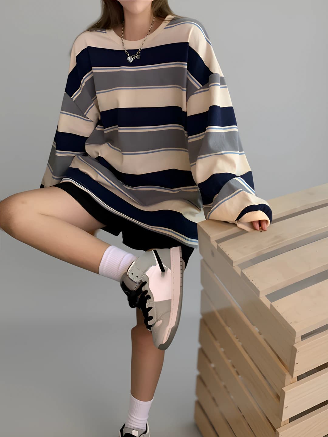 Blue & grey stripes