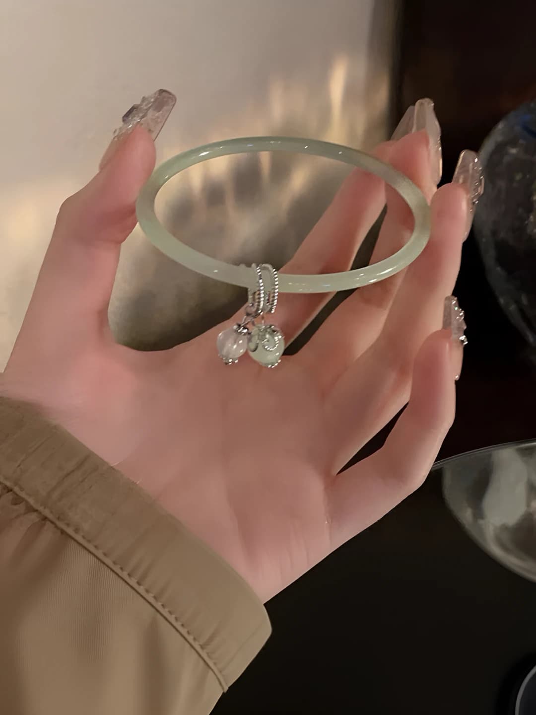 M353, green circle bracelet